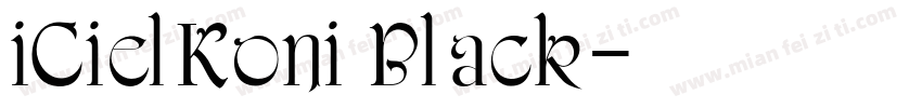 iCielKoni Black字体转换